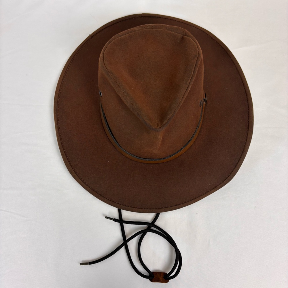 Outback Trading Co Vintage Kodiac Suede Hat Indiana Jones Outback Brown Sz XL - Picture 3 of 14